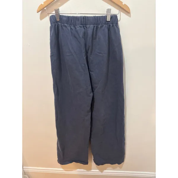 Brandy Melville Rosa Wide Leg Sweatpants Faded Navy Blue‎ Elastic Waist One Size - Image 3