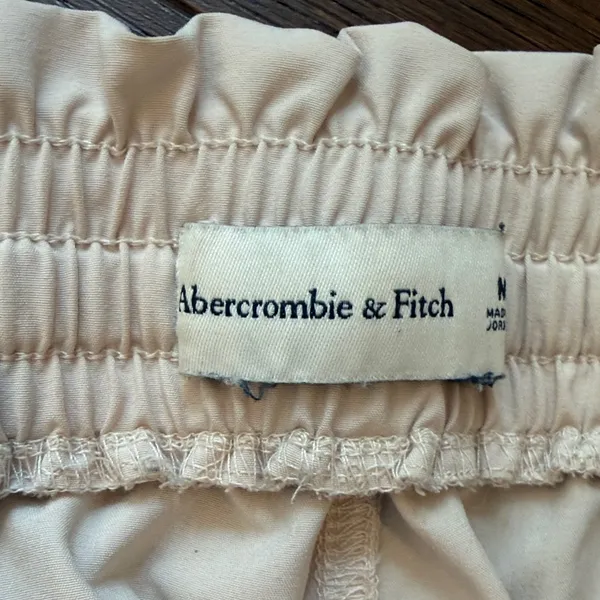 Abercrombie Cream Jogger Pants Size Medium C27-020 - Image 2