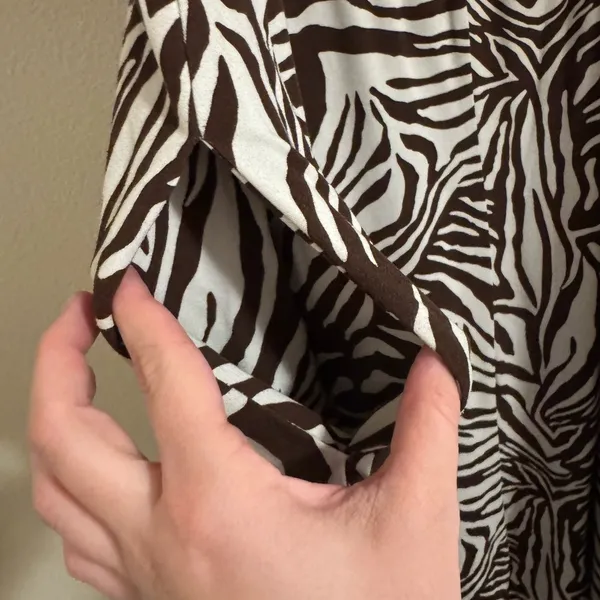 52Seven Brown and White Zebra Print dress - Image 3