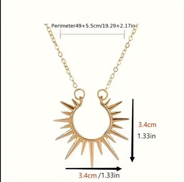 NEW - gold sun necklace, celestial sun jewelry, minimalist - Image 4