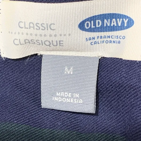 Old Navy Classic‎ Plaid Button Down Shirt Size M Long Sleeve - Image 2