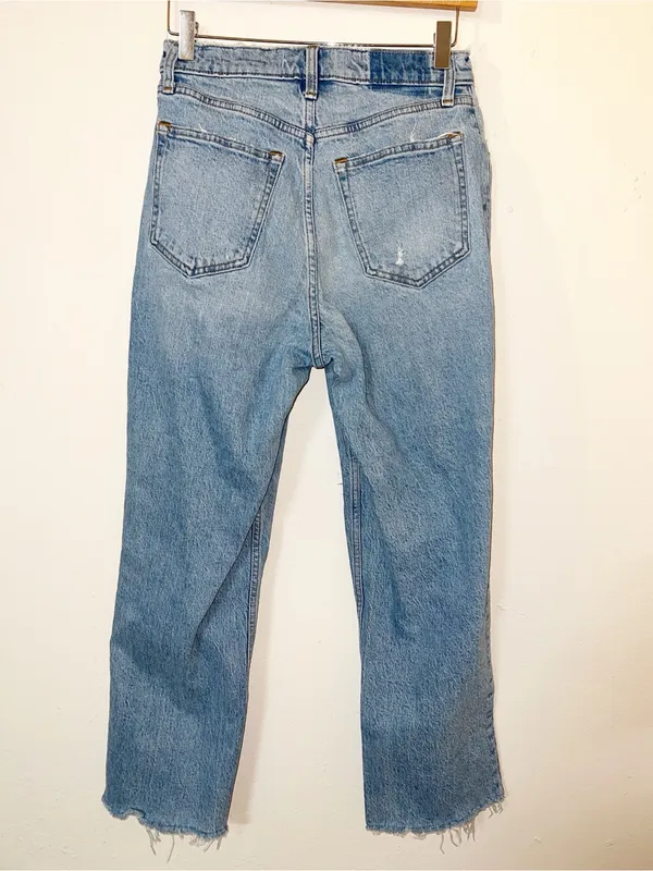 Abercrombie & Fitch The 90’s Straight High-Rise Distressed Curve Love Denim - Image 7