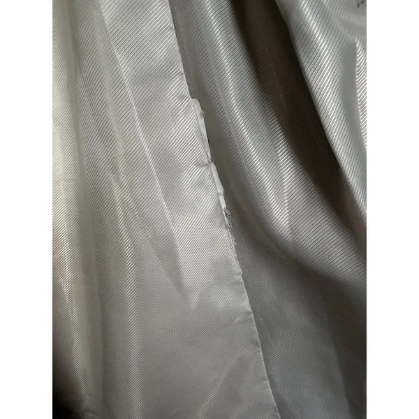 Zara Blazer Women's M Plaid Gray Faux Suede Ruched Sleeve Long Line Open‎ Front - Image 5