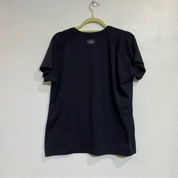 Under Armour Black Tech V-Neck Short Sleeve T-Shirt Sz XL - Image 9
