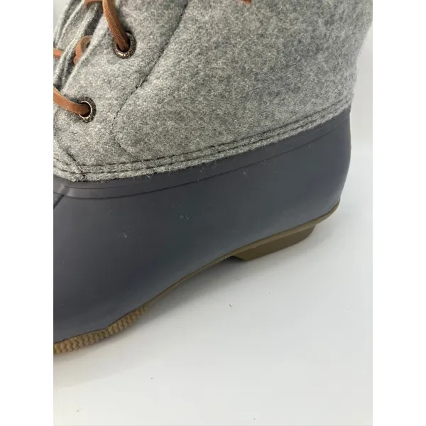 Sperry Saltwater Duck Boots Womens‎ 10 Grey Wool Blend STS82475 - Image 4