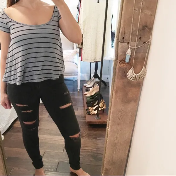Kimchi Blue small striped T-shirt - Image 3