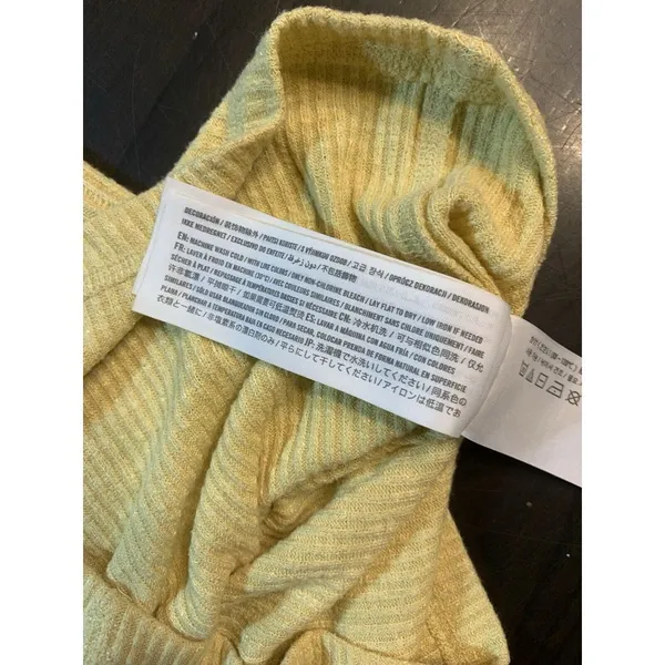 Abercrombie Tank Top Women Small Yellow Stretch Sleeveless Henley Preppy - Image 7
