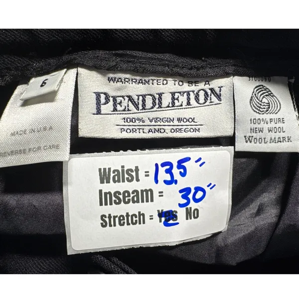 Pendleton‎ Wool Trousers Dress Pants High Waist Career Classic Size 6 - Image 3