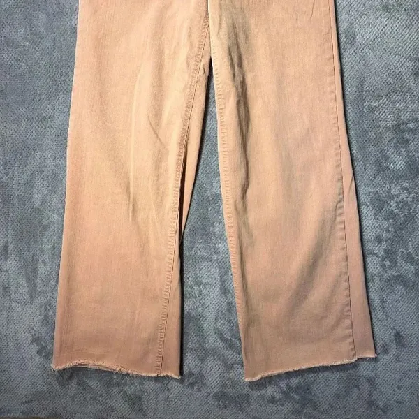 OAT New York High-Rise Wide-Leg Patch Pocket Jeans Raw Hem 8/29 Stretchy #1600 - Image 4
