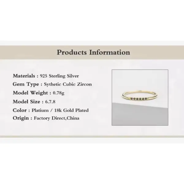 Boutique Dainty Black‎ Onyx Yellow Gold Ring | Gold S925 - Image 16