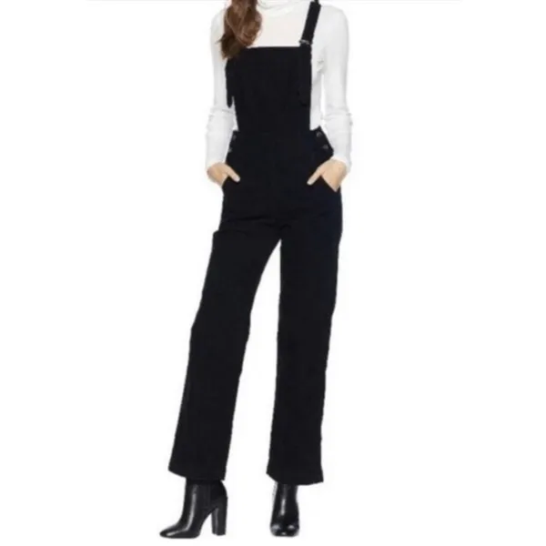 Torn by Ronny Kobo Black Denim Overalls with Size Zipper. Size 27 - Image 2