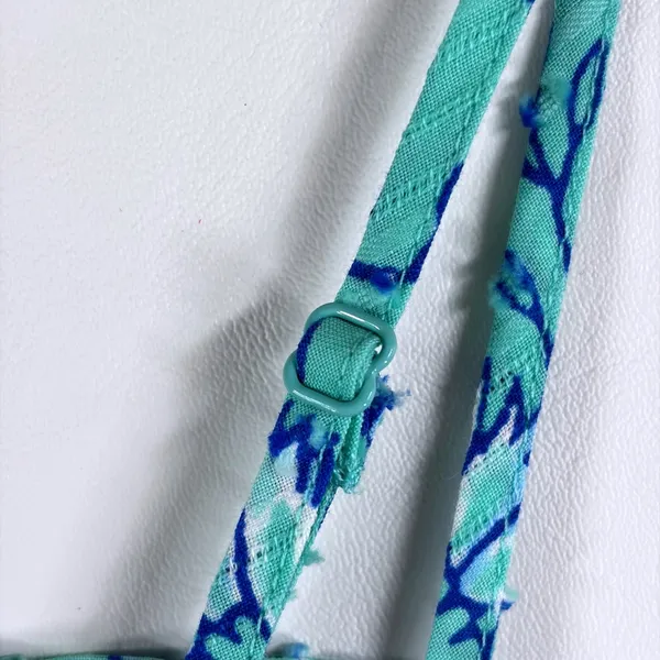 Roller Rabbit for Target Aqua Blue Floral Smocked Button‎ Front Tank Top Medium - Image 10
