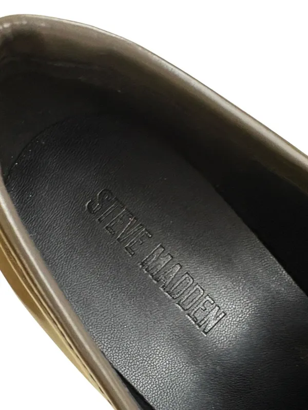 Like New Steve Madden Leather Madison Loafers Grey Size 8 - Image 3