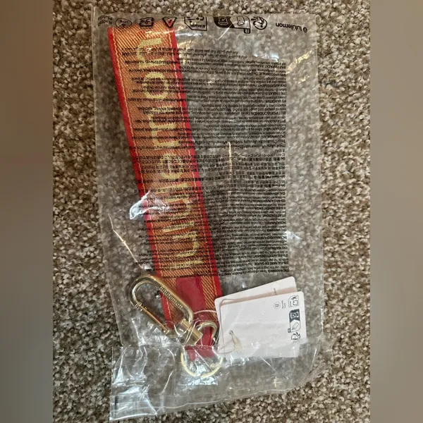 NWT Lululemon Lunar New Year Never Lost Keychain *Metallic Wordmark - Oxford Red - Image 6