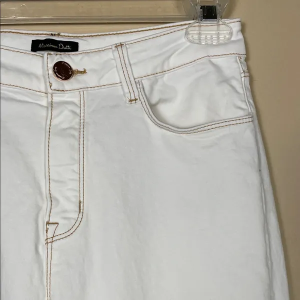 Massimo Dutti Women’s Skinny Fit White Pants - Image 5