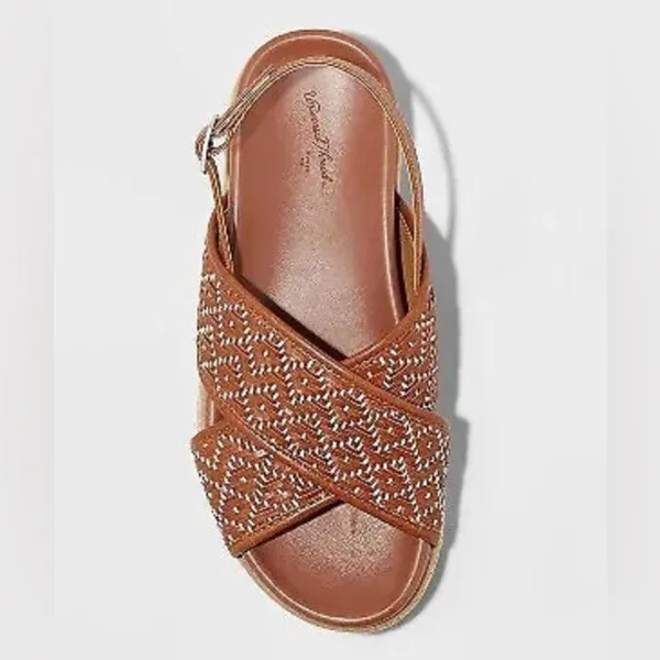 Universal Threads NWT Universal Thread Women's Elisa Platform Sandals Cognac Brown Size 9.5 - Image 2