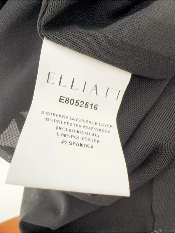 ELLIATT Jada Midi Dress Black Draped Ruched Sleeveless Dress - Image 6