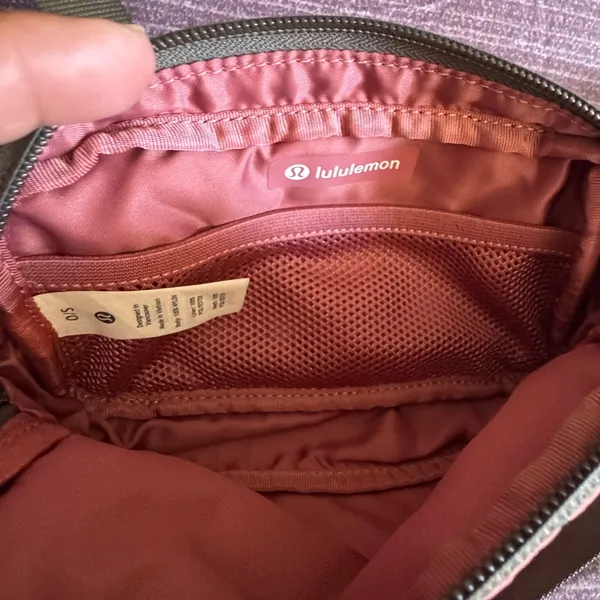 lululemon athletica Pink Kids Belt Bag with Olive Strap - Image 3