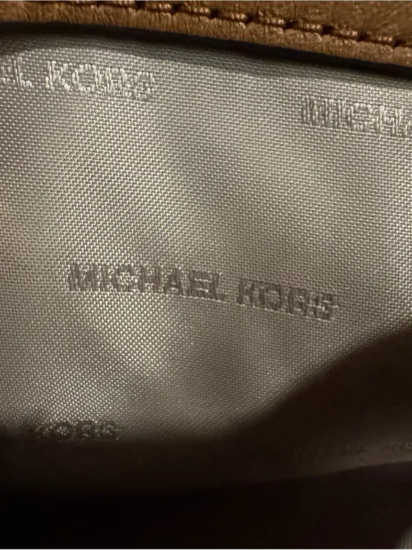 Michael Kors Dark Brown MK Logo Chain-Strap Shoulder Bag - Image 7