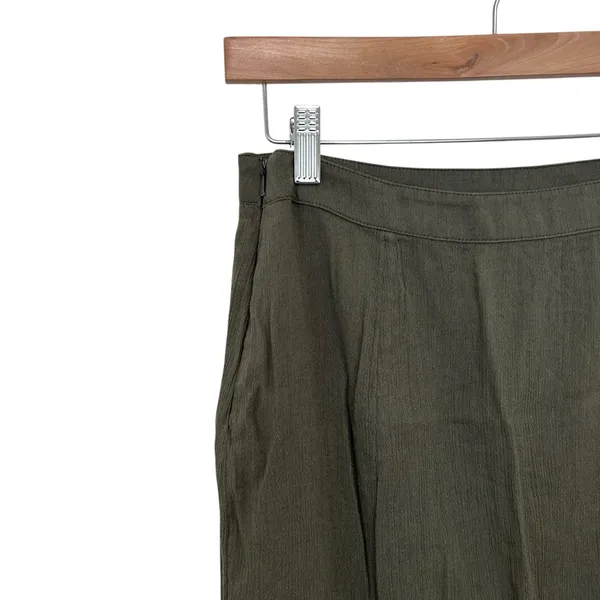 American Eagle Green Maxi Skirt with Slits Sz 4 - Image 3