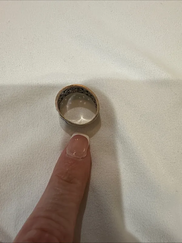 James Avery “Adorned Open Scoll”Sterling Silver Band Ring- Retired -bent-Size 7 - Image 3