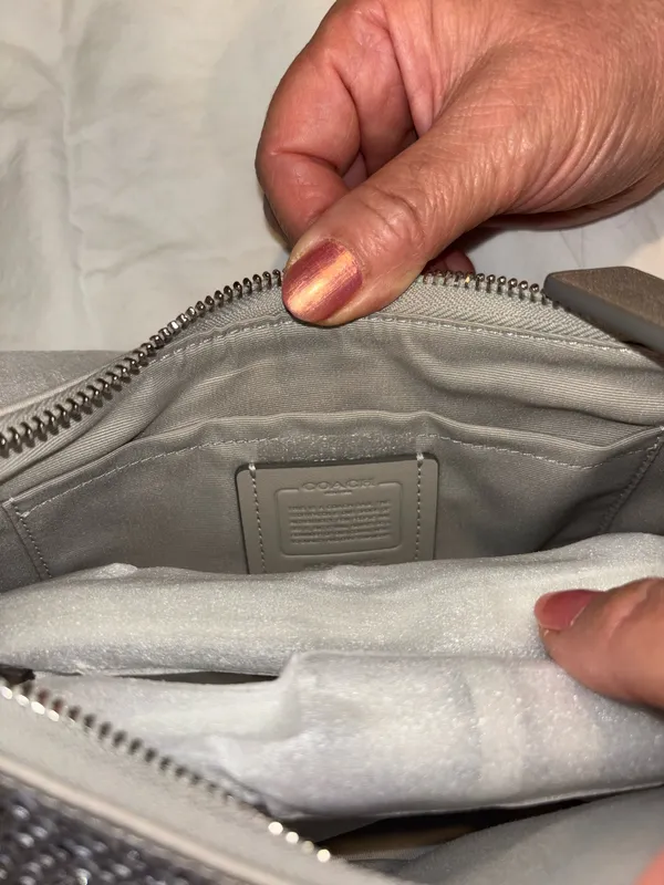 Coach Crystal Teri Shoulder Bag Silver Crossbody (NWT) - Image 7