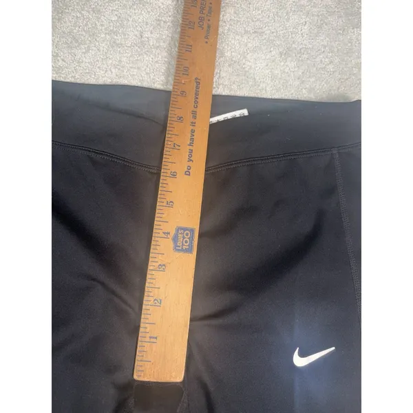 nike womens cropped drawstring leggings capri medium black - Image 10
