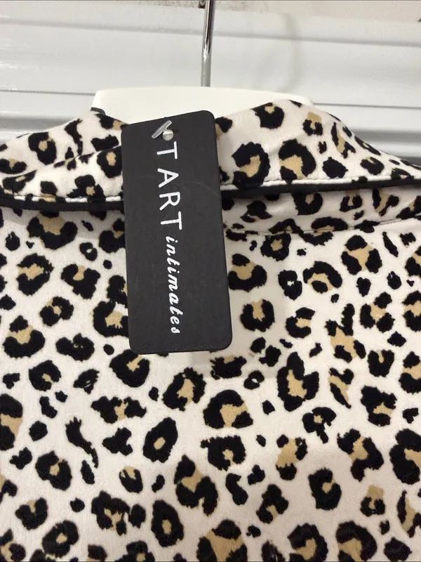 TART INTIMATES Leopard Print Pajama Set Size L women Pants Top - Image 8