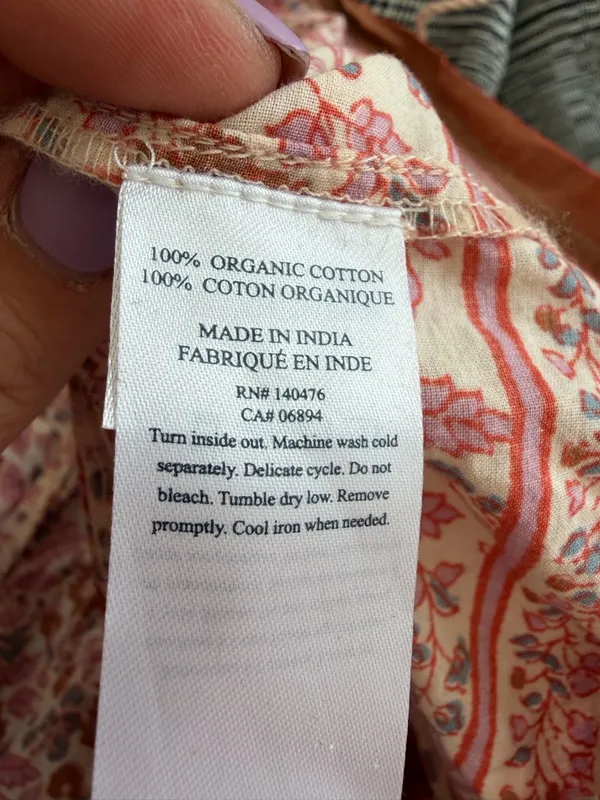 Faherty‎ Orinda cotton maxi gown size small - Image 8