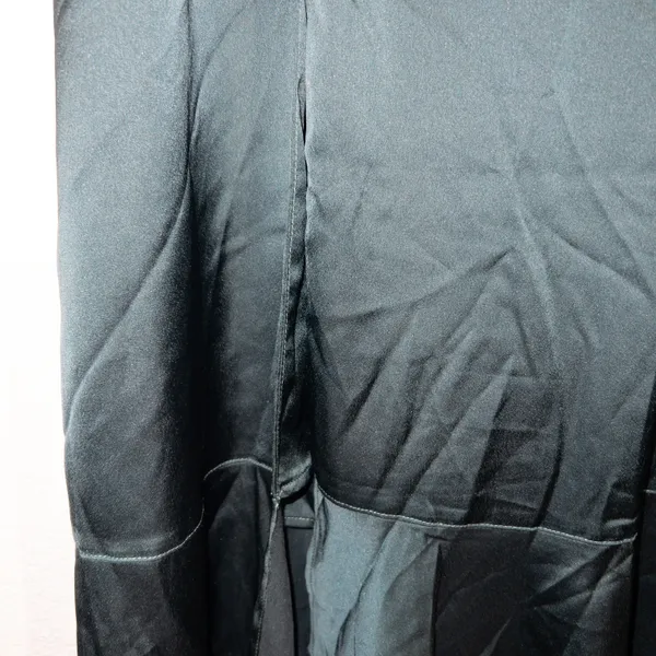 Show Me Your Mumu New Deep Emerald Luxe Satin Claire Midi Dress Large - Image 3