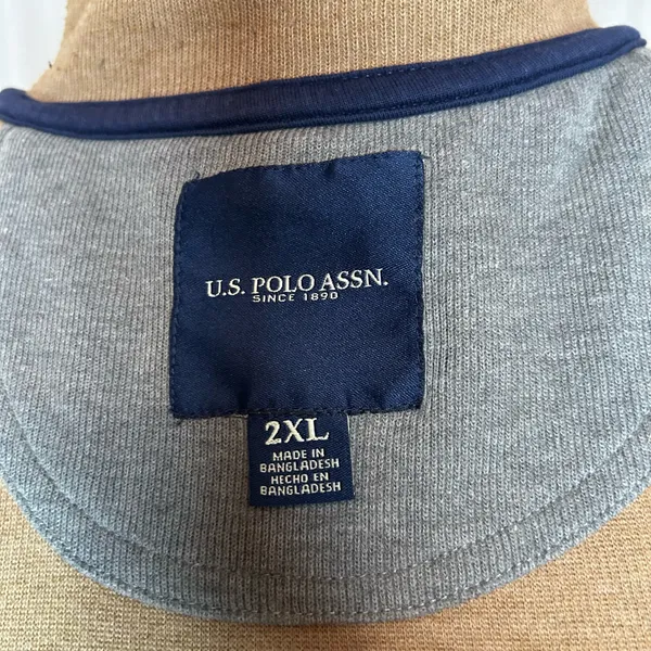 U.S Polo Assn. 2XL Men's Tan Quarter-Zip - Image 5