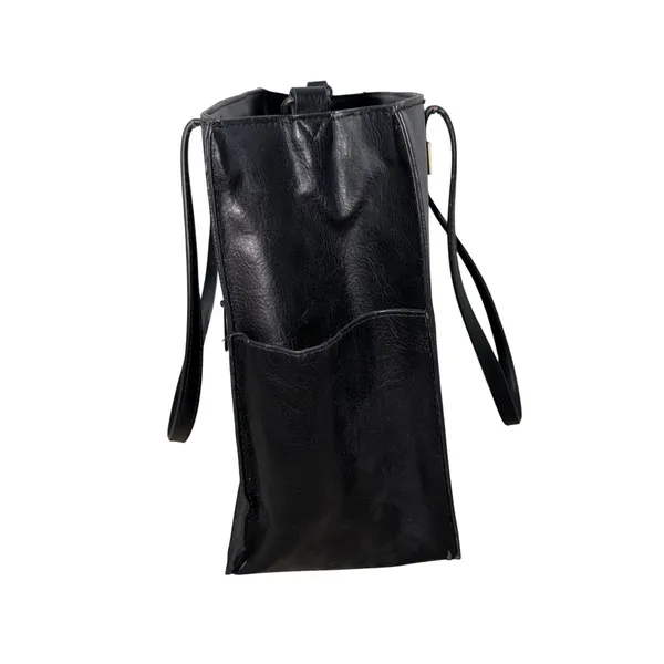BEIS Work Tote Bag Women Large Black Excellent Vegan Leather Laptop Travel Bag - Image 2