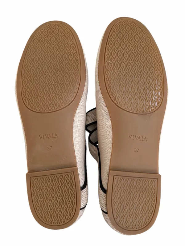 VIVAIA Nia Mary Jane Ballet Flats Almond Toe Cross Strap 37 6.5 NEW - Image 5