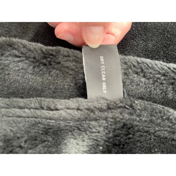 J Percy Vtg Black‎ Faux Suede Fur Lining Trim Coat Size Women XL - Image 6