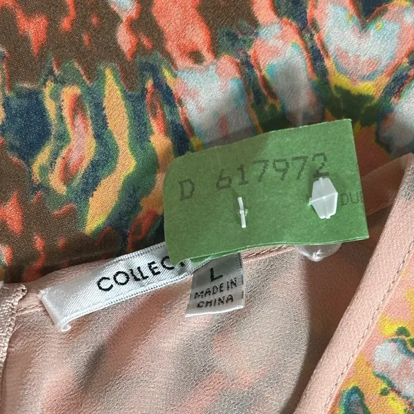 Collective Concepts Multicolor Watercolor Coral sleeveless Blouse size Large - Image 6