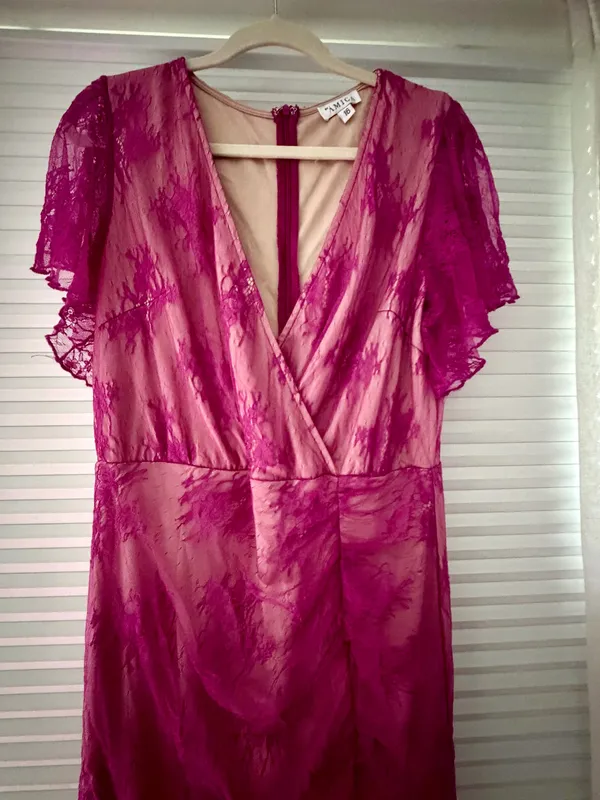 Pink lace dress Size 16 - Image 2