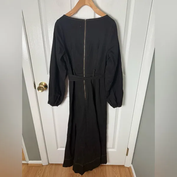 Petal & Pup Mateo Long Sleeve Denim Dress XS - Image 4