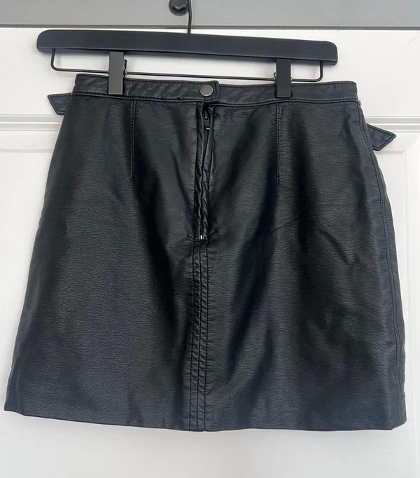 Free People Leather Mini Skirt - Image 2