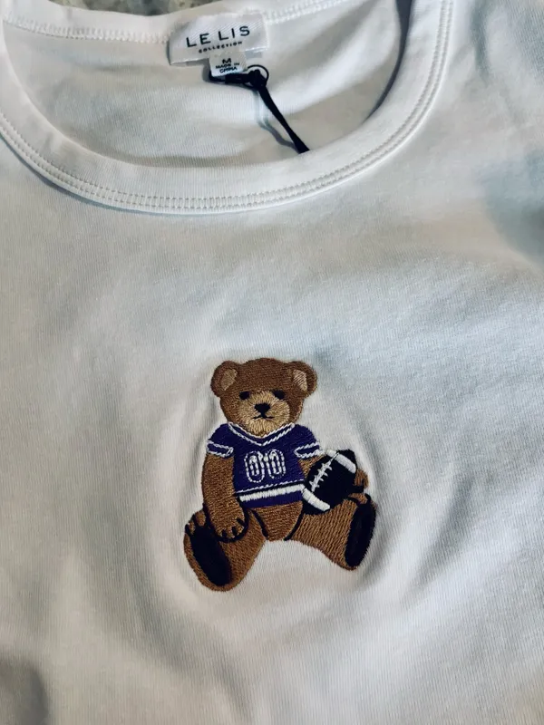 LE LIS embroidered bear t-shirt - Image 5