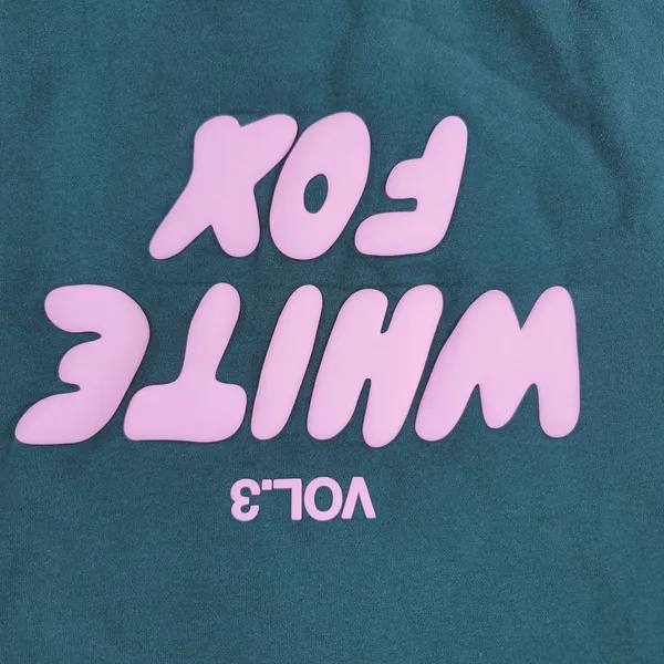 White Fox Hoodie Womens L/XL Teal Vol.3 Graphic Oversized Pullover Sweatshirt - Image 5