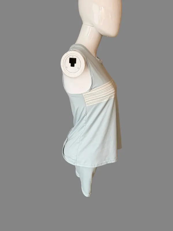 Hurley Light Blue Striped Logo Tank & Short Set - Image 5