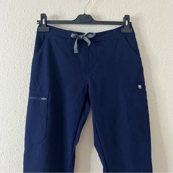 Figs Yola Skinny Scrub Pants Navy Blue Size Small - Image 4
