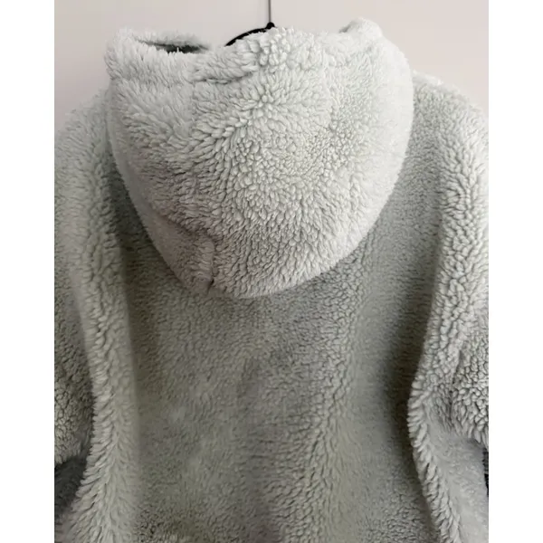 Alo Yoga Streetside Half Zip Sherpa Hoodie Pullover Light Green Women's‎ Medium - Image 4