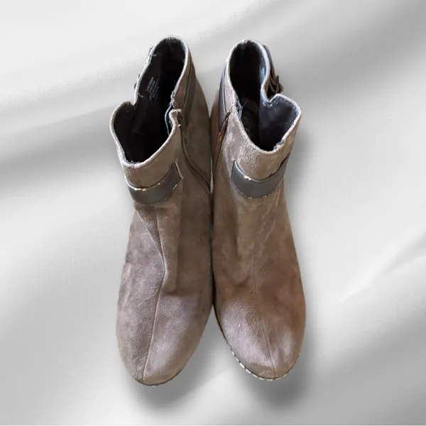 Euro Soft by Sofft Suede Heeled Booties as is‎ - Image 2