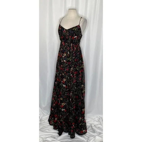Anthropologie PAYAL JAIN Massima Pleated Floral‎ Maxi Dress Romantic Small - Image 7