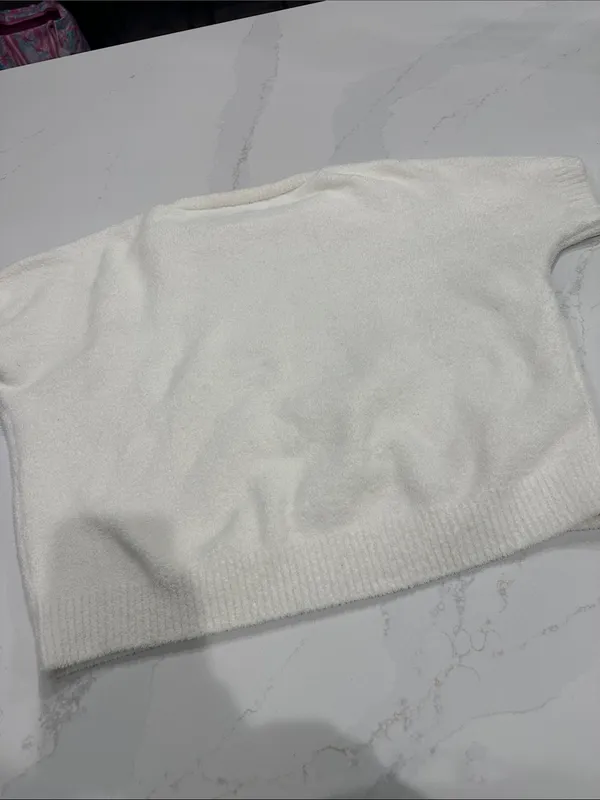 Barefoot Dreams‎ x Disney Cinderella CozyChic Knit Short Sleeve Top Size M - Image 5