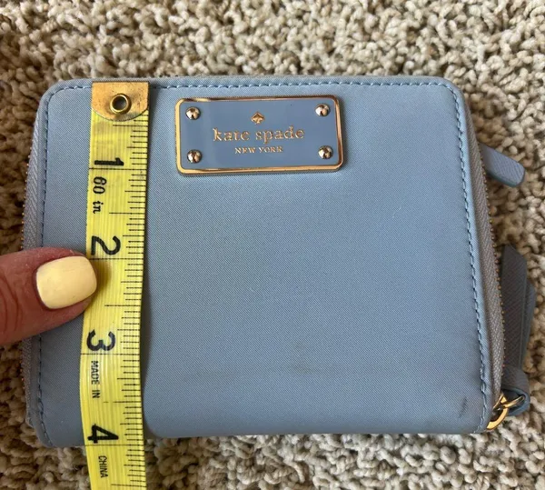 Kate Spade New York Wallet Bifold Darci Cloud Cover Gold Zipper A6 - Image 10