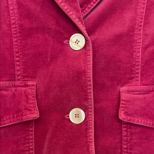 Allen Allen Fuschia Pink Velvet Blazer - Image 4