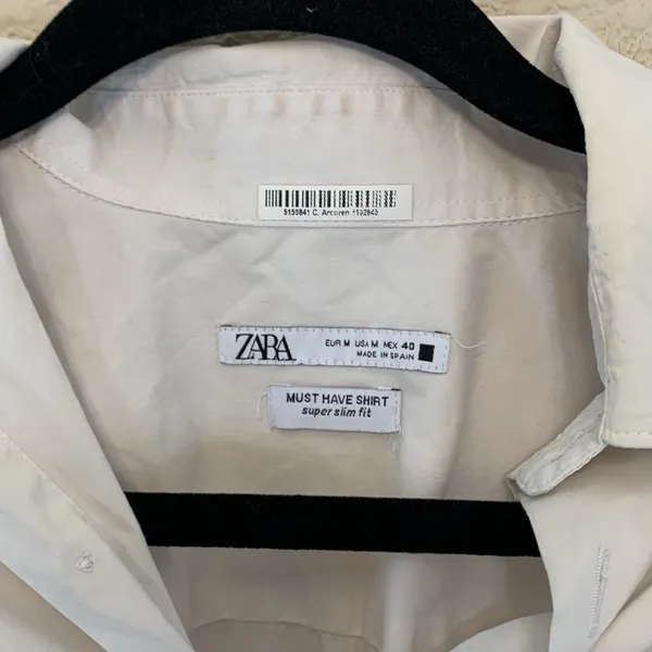Zara Must have shirt super slim fit sz M business casual preppy button down 90s - Image 2