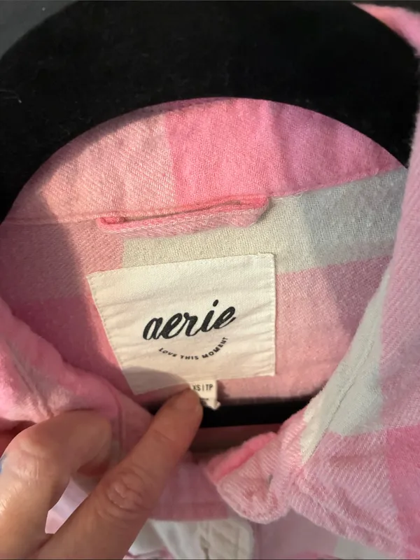Aerie plaid flannel button down shirt - Image 2